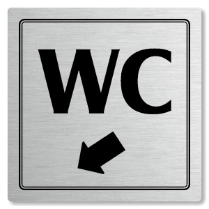 Piktogram WC vlevo dolů